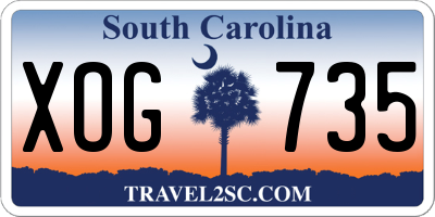 SC license plate XOG735