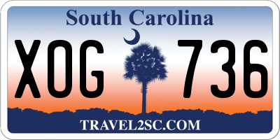 SC license plate XOG736
