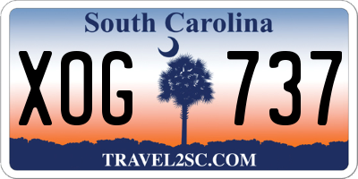 SC license plate XOG737