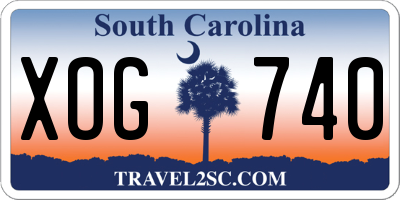 SC license plate XOG740