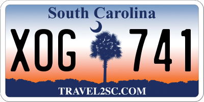 SC license plate XOG741