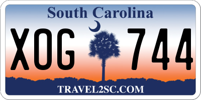 SC license plate XOG744