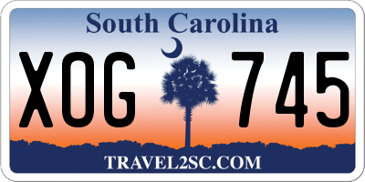 SC license plate XOG745