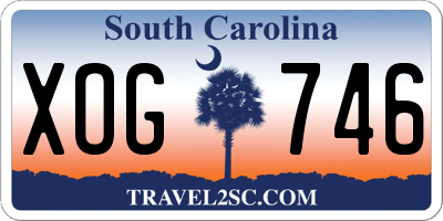 SC license plate XOG746