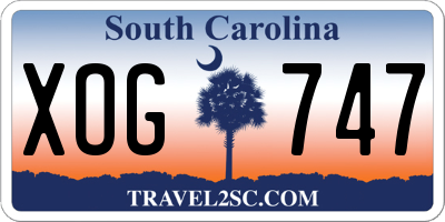 SC license plate XOG747