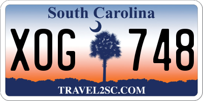 SC license plate XOG748