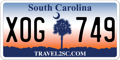 SC license plate XOG749