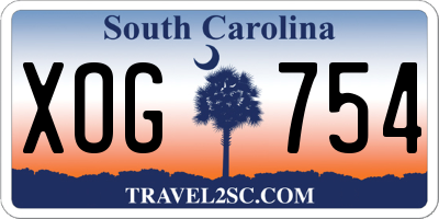 SC license plate XOG754