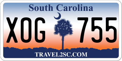 SC license plate XOG755