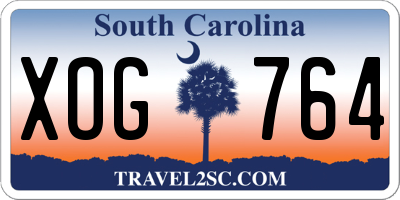 SC license plate XOG764