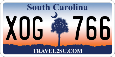 SC license plate XOG766