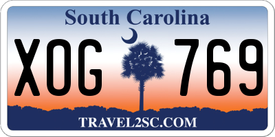 SC license plate XOG769