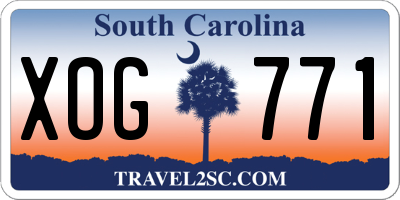 SC license plate XOG771