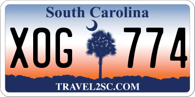 SC license plate XOG774