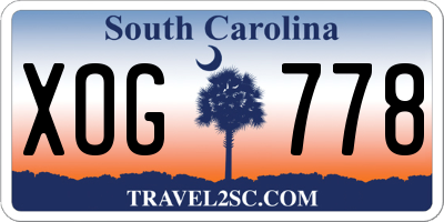 SC license plate XOG778