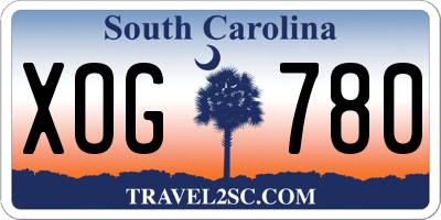 SC license plate XOG780