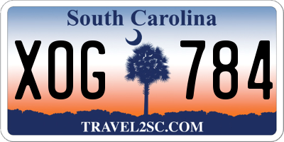 SC license plate XOG784