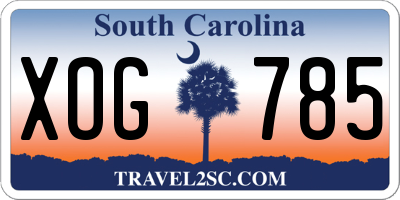 SC license plate XOG785