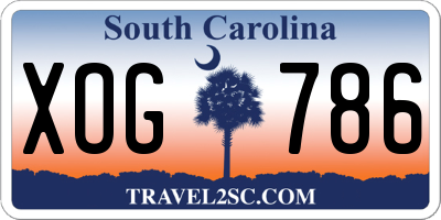 SC license plate XOG786