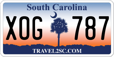 SC license plate XOG787
