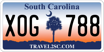 SC license plate XOG788