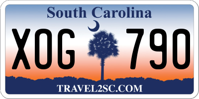 SC license plate XOG790