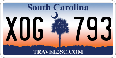 SC license plate XOG793
