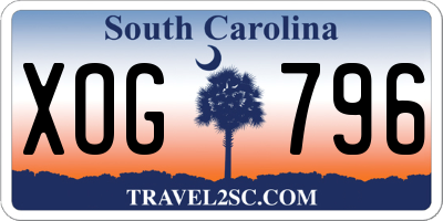 SC license plate XOG796