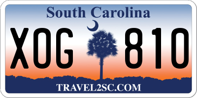SC license plate XOG810