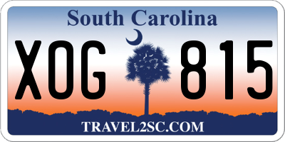 SC license plate XOG815