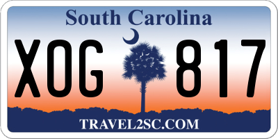 SC license plate XOG817
