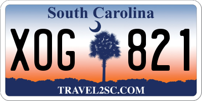 SC license plate XOG821