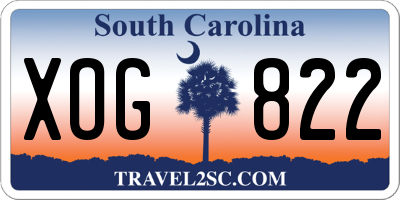 SC license plate XOG822