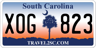 SC license plate XOG823