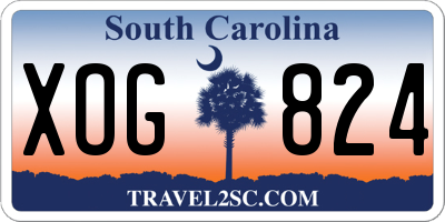 SC license plate XOG824