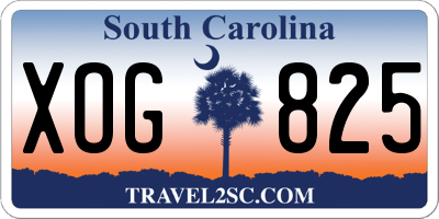 SC license plate XOG825