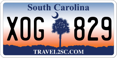 SC license plate XOG829