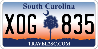 SC license plate XOG835