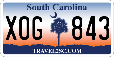 SC license plate XOG843