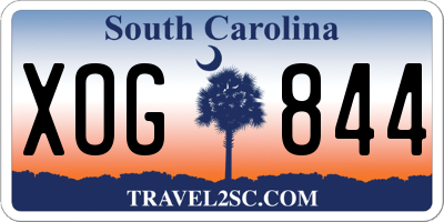 SC license plate XOG844