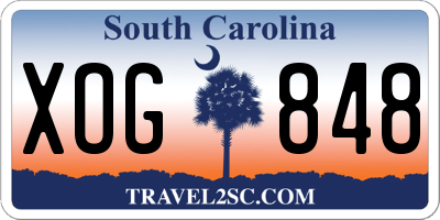 SC license plate XOG848