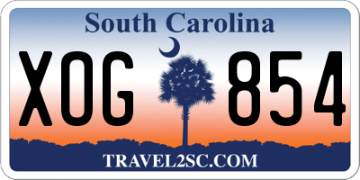 SC license plate XOG854