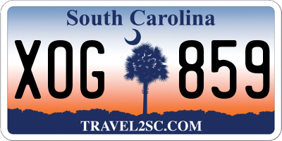 SC license plate XOG859