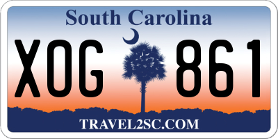 SC license plate XOG861
