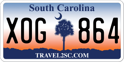 SC license plate XOG864