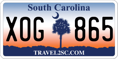 SC license plate XOG865