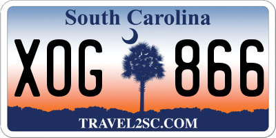 SC license plate XOG866