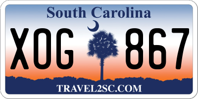 SC license plate XOG867