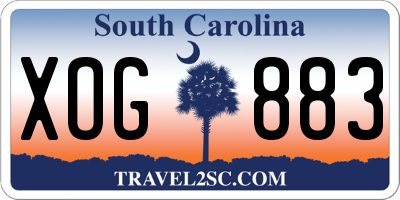 SC license plate XOG883