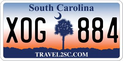SC license plate XOG884